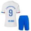 Maillot de Supporter FC Barcelone Lewandowski 9 Extérieur 2023-24 Pour Enfant